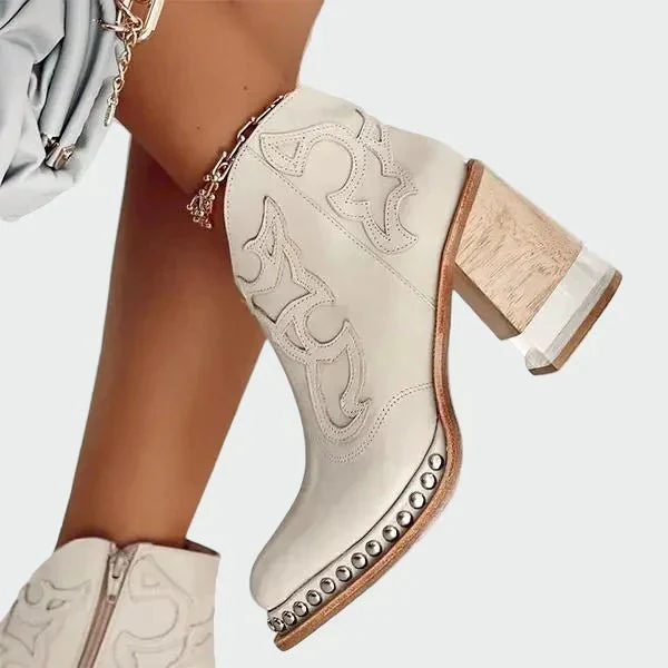 Botas de couro bordadas - Image 6