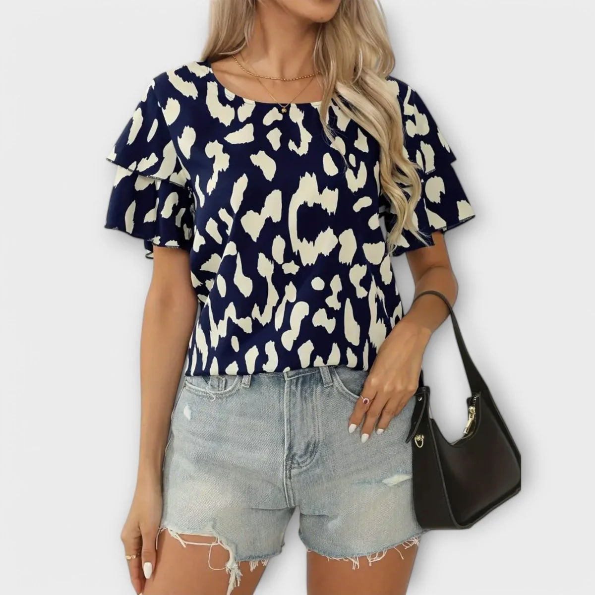 Evelyn™ | Blusa casual com decote redondo
